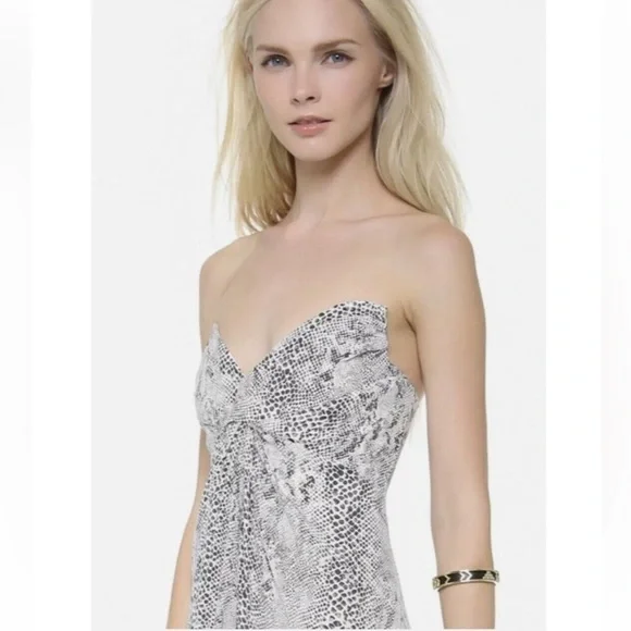 Zimmermann Monochrome Snake Print Mini Dress - Picture 3 of 16